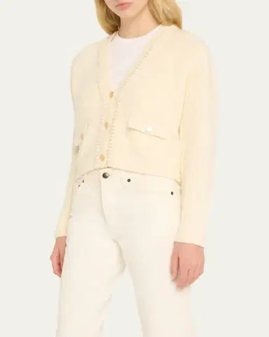 FRAME Double Pocket Cropped Caridgan | Thumbnail 4 FRAME Double Pocket Cropped Caridgan | Thumbnail 4