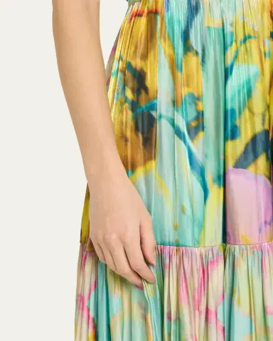 Kobi Halperin Britt Tiered Metallic Satin Maxi Dress | Thumbnail 5 Kobi Halperin Britt Tiered Metallic Satin Maxi Dress | Thumbnail 5