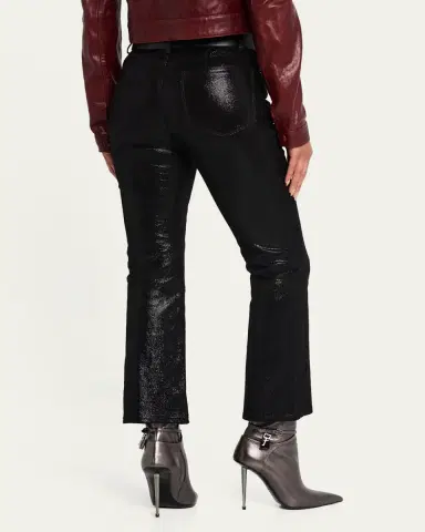 FRAME Le Crop Mini Boot Leather Pants | Thumbnail 3 FRAME Le Crop Mini Boot Leather Pants | Thumbnail 3