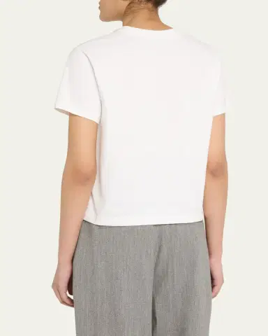 Vince Short-Sleeve Pima Cotton Crewneck T-Shirt | Thumbnail 7 Vince Short-Sleeve Pima Cotton Crewneck T-Shirt | Thumbnail 7
