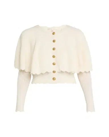 LoveShackFancy Daelyn Cashmere Cape Cardigan | Thumbnail 1 LoveShackFancy Daelyn Cashmere Cape Cardigan | Thumbnail 1