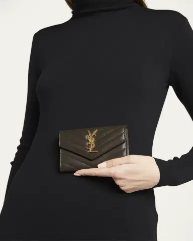 Saint Laurent YSL Monogram Small Flap Wallet in Smooth Leather | Thumbnail 5 Saint Laurent YSL Monogram Small Flap Wallet in Smooth Leather | Thumbnail 5