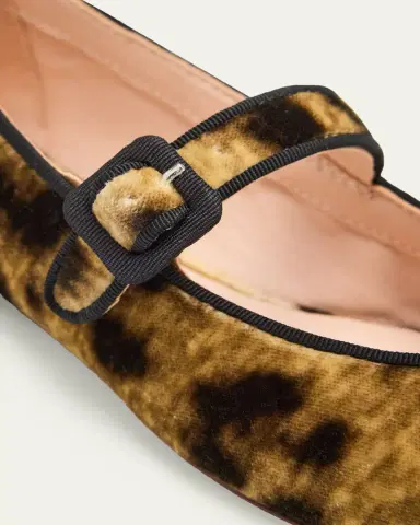 Loeffler Randall Ginger Leopard Velvet Mary Jane Ballerina Flats | Thumbnail 3 Loeffler Randall Ginger Leopard Velvet Mary Jane Ballerina Flats | Thumbnail 3