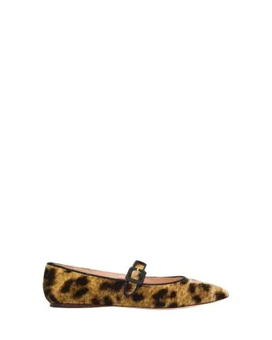 Loeffler Randall Ginger Leopard Velvet Mary Jane Ballerina Flats | Thumbnail 1 Loeffler Randall Ginger Leopard Velvet Mary Jane Ballerina Flats | Thumbnail 1