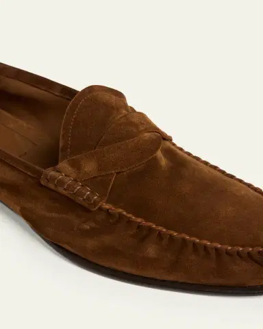 Tom Ford Men's Ripley Suede Twist-Strap Loafers | Thumbnail 9 Tom Ford Men's Ripley Suede Twist-Strap Loafers | Thumbnail 9