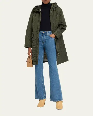 Burberry Hillgate Quilted Long Hooded Jacket | Thumbnail 2 Burberry Hillgate Quilted Long Hooded Jacket | Thumbnail 2