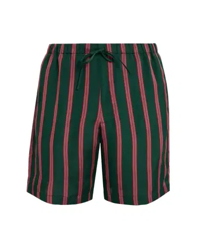 Dries Van Noten Men's Striped Viscose-Silk Drawstring Shorts | Thumbnail 1 Dries Van Noten Men's Striped Viscose-Silk Drawstring Shorts | Thumbnail 1