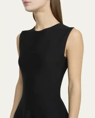 McQueen Asymmetric Lace Hem Sleeveless Midi Dress | Thumbnail 5 McQueen Asymmetric Lace Hem Sleeveless Midi Dress | Thumbnail 5