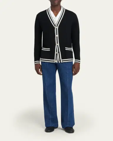 Valentino Garavani Men's Cotton Poplin Camp Shirt | Thumbnail 2 Valentino Garavani Men's Cotton Poplin Camp Shirt | Thumbnail 2