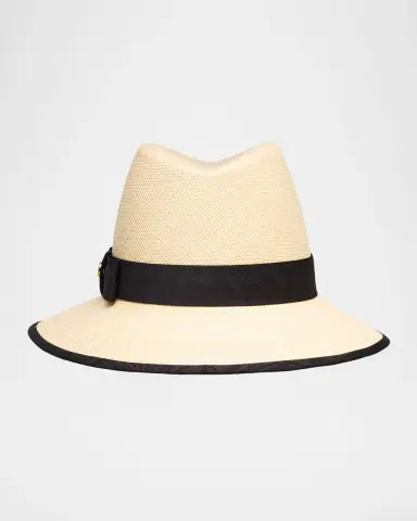 Valentino Garavani VLOGO Straw Fedora | Thumbnail 6 Valentino Garavani VLOGO Straw Fedora | Thumbnail 6