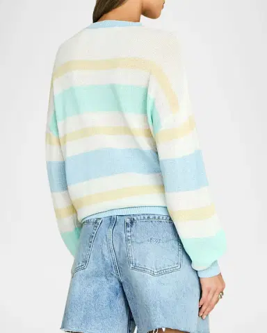 SEROYA Cassian Striped Linen-Blend Sweater | Thumbnail 2 SEROYA Cassian Striped Linen-Blend Sweater | Thumbnail 2