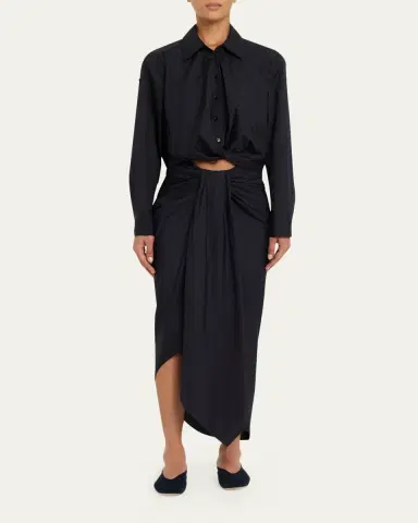 A.L.C. Leo Twist-Front Poplin Top | Thumbnail 2 A.L.C. Leo Twist-Front Poplin Top | Thumbnail 2