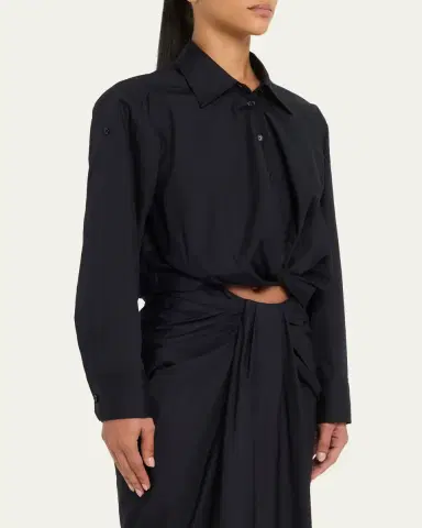 A.L.C. Leo Twist-Front Poplin Top | Thumbnail 4 A.L.C. Leo Twist-Front Poplin Top | Thumbnail 4