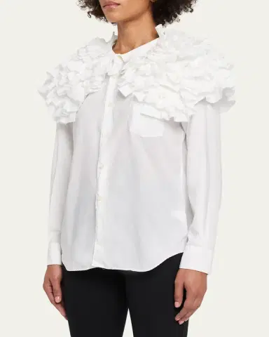 Comme des Garçons Comme des Garçons Ruffled Button-Front Blouse | Thumbnail 4 Comme des Garçons Comme des Garçons Ruffled Button-Front Blouse | Thumbnail 4
