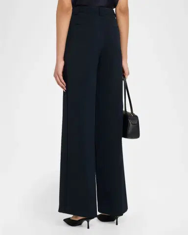 Jason Wu Collection Asymmetric Pleat Straight-Leg Cady Trousers | Thumbnail 2 Jason Wu Collection Asymmetric Pleat Straight-Leg Cady Trousers | Thumbnail 2