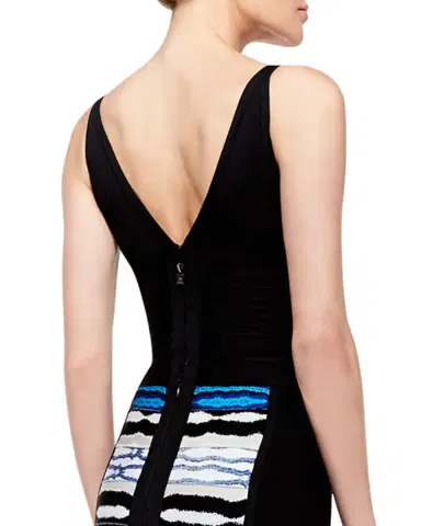 Diane von Furstenberg Zella Striped Twist-Front Plunging Midi Dress | Thumbnail 6 Diane von Furstenberg Zella Striped Twist-Front Plunging Midi Dress | Thumbnail 6