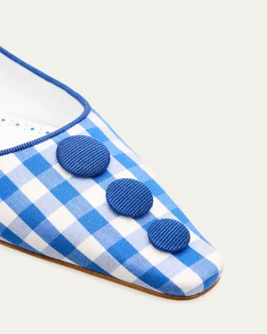 Manolo Blahnik 10mm Alexa Gingham Flat Pumps | Thumbnail 3 Manolo Blahnik 10mm Alexa Gingham Flat Pumps | Thumbnail 3