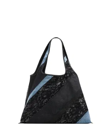3.1 Phillip Lim Patchwork Lace & Denim Market Tote Bag | Thumbnail 1 3.1 Phillip Lim Patchwork Lace & Denim Market Tote Bag | Thumbnail 1