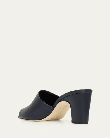 Manolo Blahnik 70mm Rapallabar Open-Toe Leather Mules | Thumbnail 2 Manolo Blahnik 70mm Rapallabar Open-Toe Leather Mules | Thumbnail 2