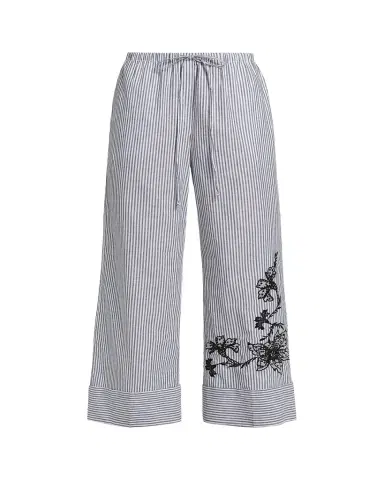 Kobi Halperin Callie Embroidered Striped Wide-Leg Pants | Thumbnail 1 Kobi Halperin Callie Embroidered Striped Wide-Leg Pants | Thumbnail 1