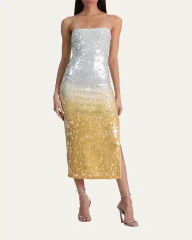 Alice + Olivia Fifi Sequined Midi Dress | Thumbnail 2 Alice + Olivia Fifi Sequined Midi Dress | Thumbnail 2