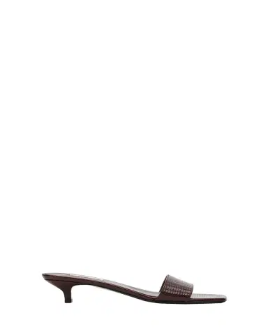 TOTEME Lizard Leather Kitten-Heel Sandals | Thumbnail 1 TOTEME Lizard Leather Kitten-Heel Sandals | Thumbnail 1