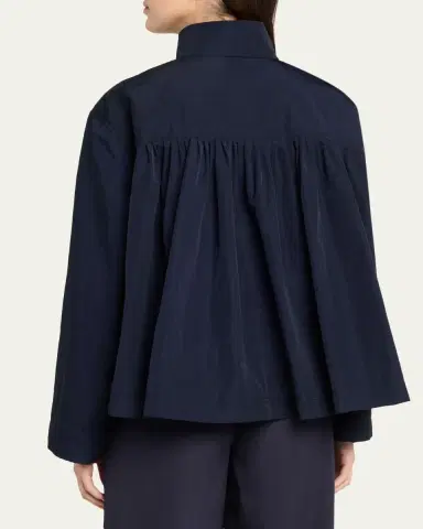 Lafayette 148 New York Funnel-Neck Cavalry Twill Jacket | Thumbnail 3 Lafayette 148 New York Funnel-Neck Cavalry Twill Jacket | Thumbnail 3