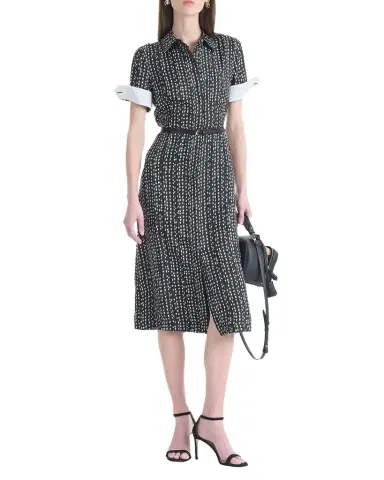 Altuzarra Kieran Abstract-Print Short-Sleeve Midi Shirtdress With Belt | Thumbnail 1 Altuzarra Kieran Abstract-Print Short-Sleeve Midi Shirtdress With Belt | Thumbnail 1