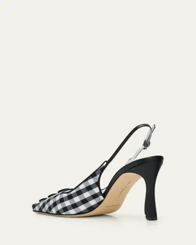 Manolo Blahnik 90mm Alexa Gingham Slingback Pumps | Thumbnail 2 Manolo Blahnik 90mm Alexa Gingham Slingback Pumps | Thumbnail 2