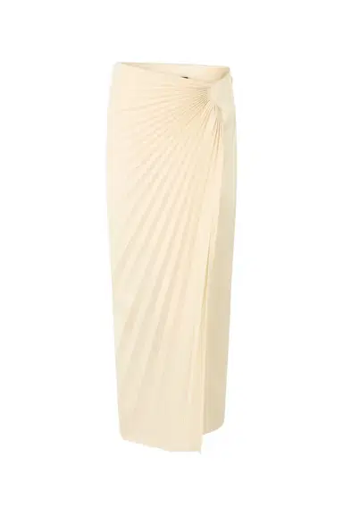 Roberto Cavalli Ivory Midi Pleated Skirt | Thumbnail 1 Roberto Cavalli Ivory Midi Pleated Skirt | Thumbnail 1