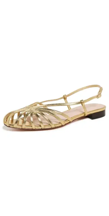 Loeffler Randall Devon Lattice Slingback Sandals Gold 5 | Thumbnail 1 Loeffler Randall Devon Lattice Slingback Sandals Gold 5 | Thumbnail 1