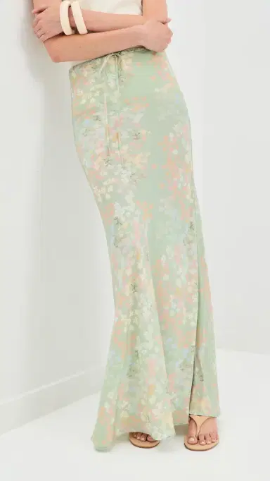 BERNADETTE Emily Silk Skirt Jasmine/Mint | Thumbnail 3 BERNADETTE Emily Silk Skirt Jasmine/Mint | Thumbnail 3