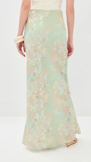 BERNADETTE Emily Silk Skirt Jasmine/Mint | Thumbnail 4 BERNADETTE Emily Silk Skirt Jasmine/Mint | Thumbnail 4