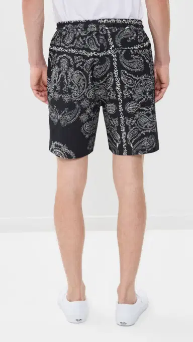 Les Deux Paisley Shorts 7 Tap hoe Black | Thumbnail 3 Les Deux Paisley Shorts 7 Tap hoe Black | Thumbnail 3