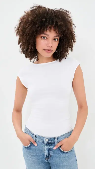 GOOD AMERICAN uper tretch Open Back Body Thong uit White001 | Thumbnail 2 GOOD AMERICAN uper tretch Open Back Body Thong uit White001 | Thumbnail 2