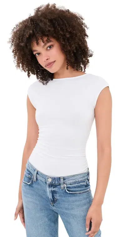 GOOD AMERICAN uper tretch Open Back Body Thong uit White001 | Thumbnail 1 GOOD AMERICAN uper tretch Open Back Body Thong uit White001 | Thumbnail 1