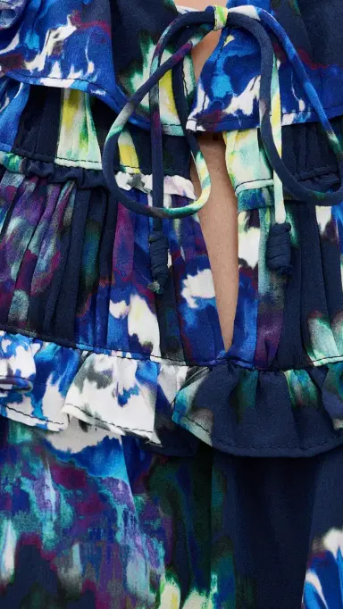 Ulla Johnson Eleonore Silk Top Evening Bloom | Thumbnail 6 Ulla Johnson Eleonore Silk Top Evening Bloom | Thumbnail 6