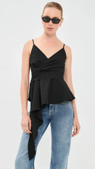 Veronica Beard Solange Top Black 4 | Thumbnail 3 Veronica Beard Solange Top Black 4 | Thumbnail 3
