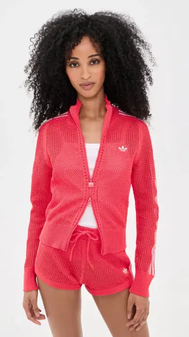 Adidas Knitted Crochet Track Jacket Semi Lucid Red/Blue L | Thumbnail 2 Adidas Knitted Crochet Track Jacket Semi Lucid Red/Blue L | Thumbnail 2
