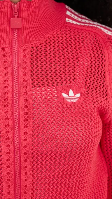 Adidas Knitted Crochet Track Jacket Semi Lucid Red/Blue L | Thumbnail 6 Adidas Knitted Crochet Track Jacket Semi Lucid Red/Blue L | Thumbnail 6