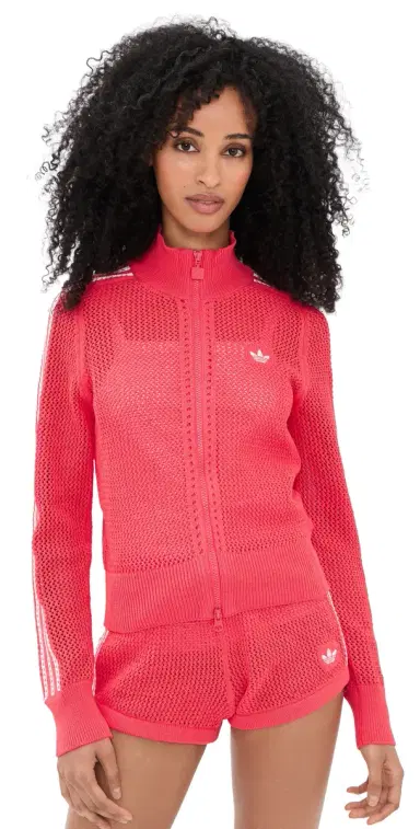 Adidas Knitted Crochet Track Jacket Semi Lucid Red/Blue L | Thumbnail 1 Adidas Knitted Crochet Track Jacket Semi Lucid Red/Blue L | Thumbnail 1