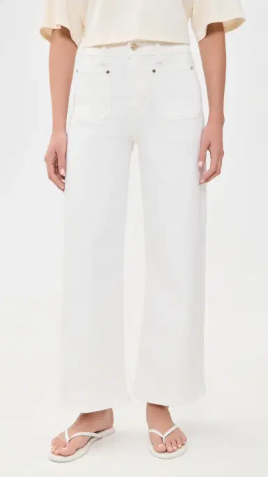 FRAME Le Slim Palazzo Crop Harbor Jeans Au Natural Clean | Thumbnail 2 FRAME Le Slim Palazzo Crop Harbor Jeans Au Natural Clean | Thumbnail 2