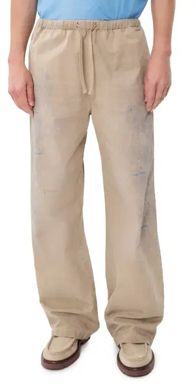 Acne Studios Plott Peached Light Cotton Twill Pants Light Beige | Thumbnail 1 Acne Studios Plott Peached Light Cotton Twill Pants Light Beige | Thumbnail 1