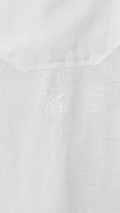 Vilebrequin Corentin inen Solid Overshirt White | Thumbnail 6 Vilebrequin Corentin inen Solid Overshirt White | Thumbnail 6