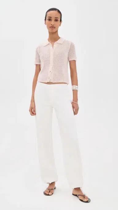 RE/DONE Amelia Cashmere Polo Pink alt | Thumbnail 5 RE/DONE Amelia Cashmere Polo Pink alt | Thumbnail 5