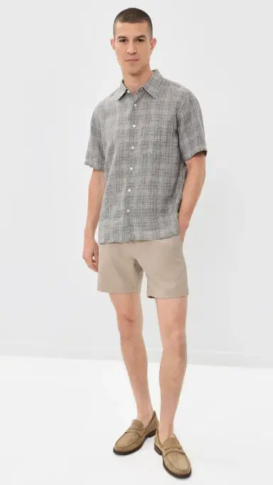 Theory Irving Short Sleeve Shirt Pine Grove Multi | Thumbnail 5 Theory Irving Short Sleeve Shirt Pine Grove Multi | Thumbnail 5