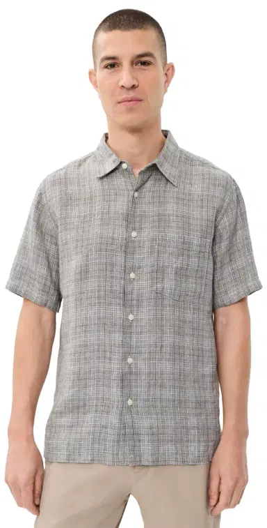 Theory Irving Short Sleeve Shirt Pine Grove Multi | Thumbnail 1 Theory Irving Short Sleeve Shirt Pine Grove Multi | Thumbnail 1