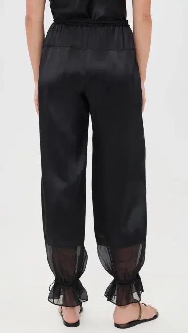Ulla Johnson Camile Silk Cinched Pants Noir | Thumbnail 3 Ulla Johnson Camile Silk Cinched Pants Noir | Thumbnail 3