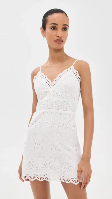LoveShackFancy Peppy Dress Optic White 4 | Thumbnail 2 LoveShackFancy Peppy Dress Optic White 4 | Thumbnail 2