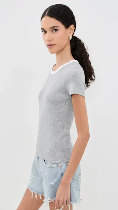 Velvet iley T-Shirt Heather Grey/White | Thumbnail 4 Velvet iley T-Shirt Heather Grey/White | Thumbnail 4